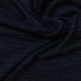 Dark Blue Marl Chunky Knit, Viscose-Poly, 159 gsm — photo 1