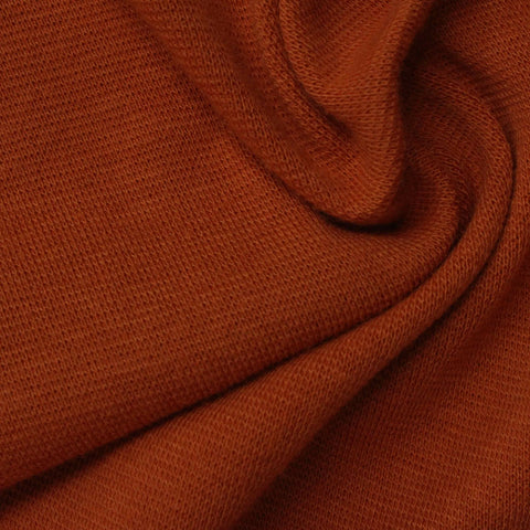 Cotton Polyester Stretch Rib Knit Fabric, 230 gsm, 175 cm — Red