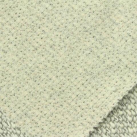 Off-White Marl Interlock Knit, Poly-Cotton