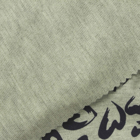 Dark Grey Leopard Ponte Knit, Poly-Viscose