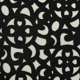 Black Floral Scuba Knit, Polyester, 200 gsm — photo 1