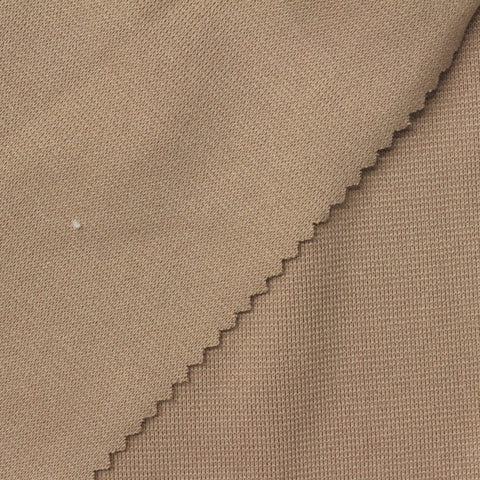 Polyester Stretch Rib Knit Fabric, 260 gsm, 165 cm — Khaki