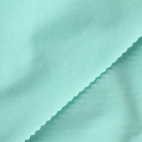 Cotton Stretch Piqué Knit Fabric, 170 gsm, 183 cm — Green