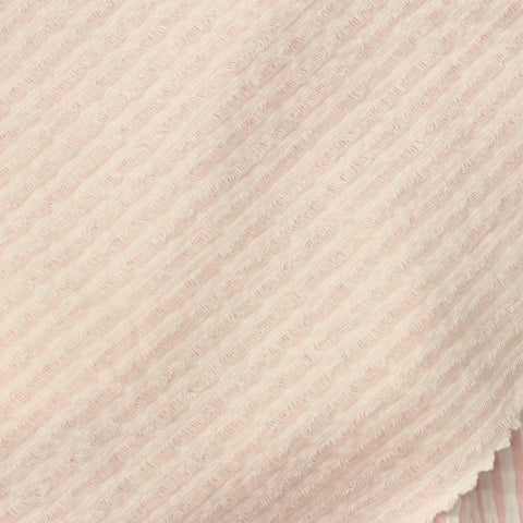 Pink Vertical-Stripe Jersey Knit, Cotton-Poly