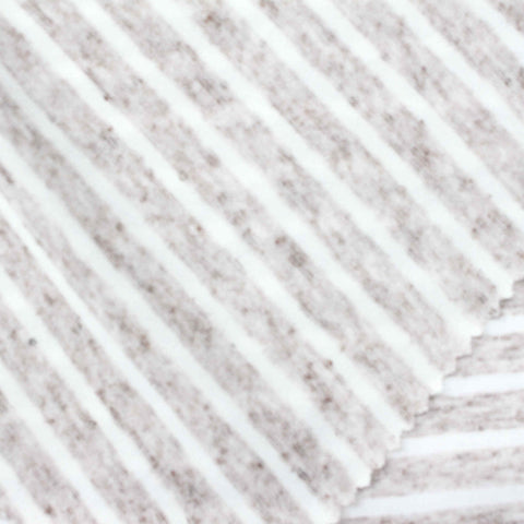 White Stripes Knit, Poly-Linen