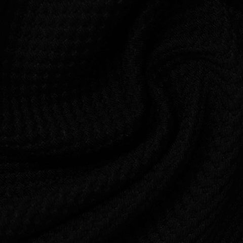 Polyester Stretch Knit Fabric, 240 gsm, 160 cm — Black, ref EF-227741