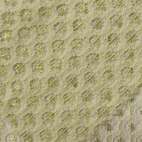 Jacquard 100% Cotton Lace Fabric — Khaki