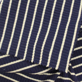 Navy Horizontal-Stripe Rib Knit, Viscose, 304 gsm — photo 1
