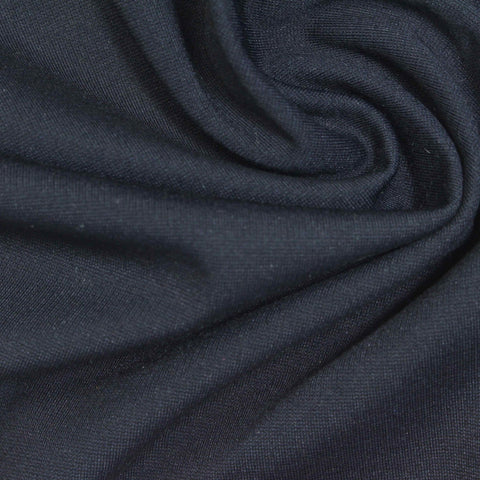 Viscose Nylon Stretch Ponte Knit Fabric, 220 gsm, 160 cm — Navy