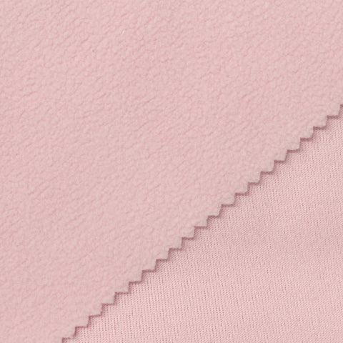 100% Polyester Fleece Fabric, 264 gsm, 170 cm — Pink