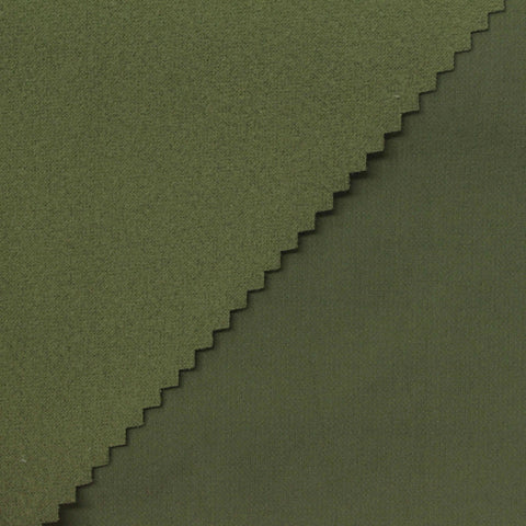 Brushed Nylon Stretch Woven Fabric, 240 gsm, 140 cm — Green