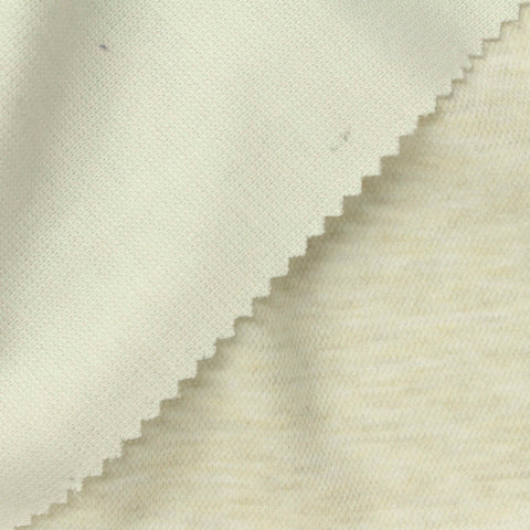 Light Cream Heather Piqué Knit, Polyester
