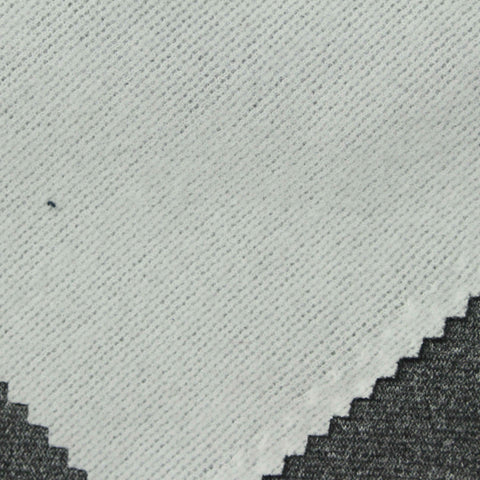 Heather Grey Marl Rib Knit, Polyester, 228 gsm
