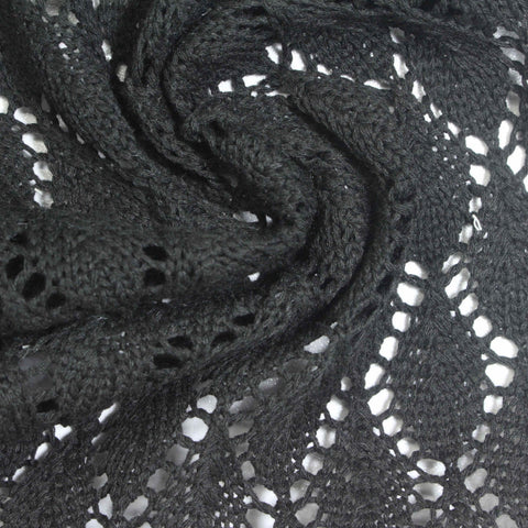 Jacquard Polyester Cotton Pointelle Knit Fabric, 300 gsm, 160 cm — Grey