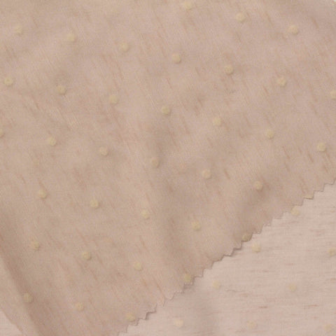 Cream Dots Chiffon, Polyester, 75 gsm