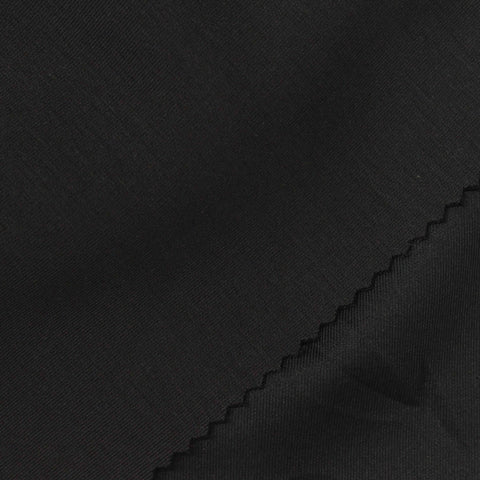 Modal Polyester Stretch Scuba Knit Fabric, 310 gsm, 158 cm — Black