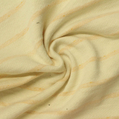 Yellow Horizontal-Stripe French Terry, Cotton