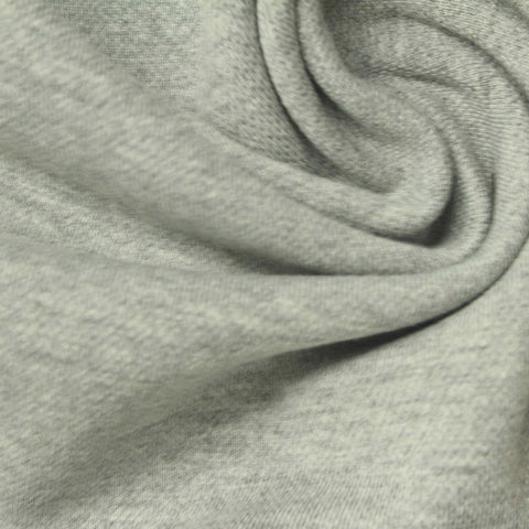 Light Grey Marl Scuba Knit, Poly-Cotton, 270 gsm