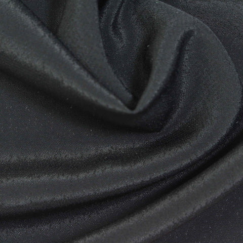 Charcoal Ribbed Crepe, Polyester