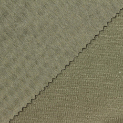Olive Heather Scuba Knit, Tencel Lyocell-Poly