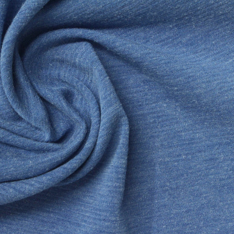 Blue Marl Jersey Knit, Poly-Tencel Lyocell