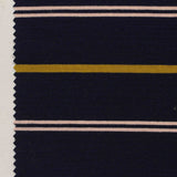 Navy Stripes Ponte Knit, Viscose — photo 1