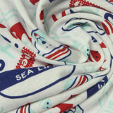 Red Anchor Jersey Knit, Cotton-Poly — photo 1