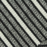 Black Horizontal-Stripe Rib Knit, Viscose-Poly, 200 gsm — photo 1