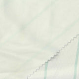 Light Blue Vertical-Stripe Birdseye Knit, Polyester — photo 1