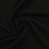 Brushed Polyester Stretch Chunky Knit Fabric, 182 gsm, 168 cm — Black — photo 1