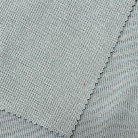 Polyester Cotton Stretch Rib Knit Fabric, 337 gsm, 115 cm — Blue