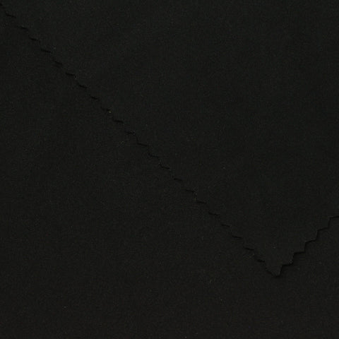 Polyester Stretch Sateen Fabric, 230 gsm — Black