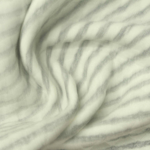 Light Grey Horizontal-Stripe Jacquard, Cotton-Poly