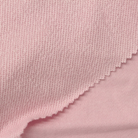 100% Cotton French Terry Fabric, 300 gsm, 170 cm — Pink