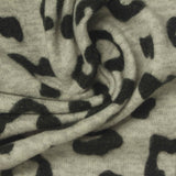 Dark Grey Leopard Chunky Knit, Polyester — photo 1