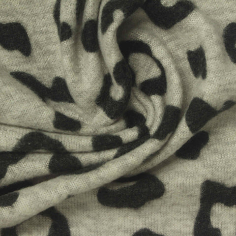 Dark Grey Leopard Chunky Knit, Polyester