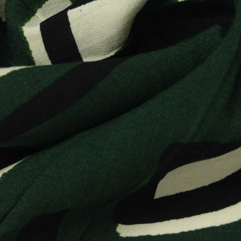 Dark Green Bold-Camo Woven, Viscose