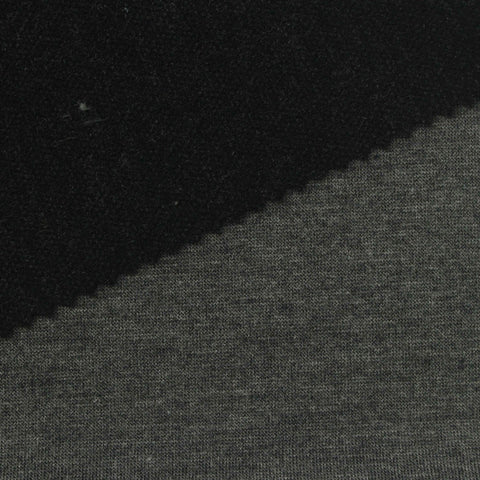 Dark Grey Heathered-Marl Jersey Knit, 160 cm, ref EF-274282