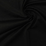 Polyester Stretch French Terry Fabric, 230 gsm — Black — photo 1