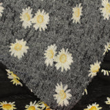 White Daisies Knit, Polyester — photo 1