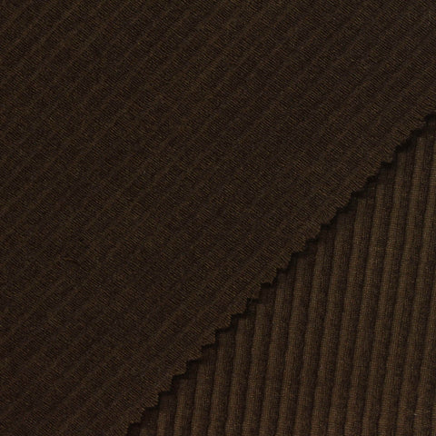 Polyester Viscose Stretch Jersey Knit Fabric, 260 gsm, 160 cm — Brown
