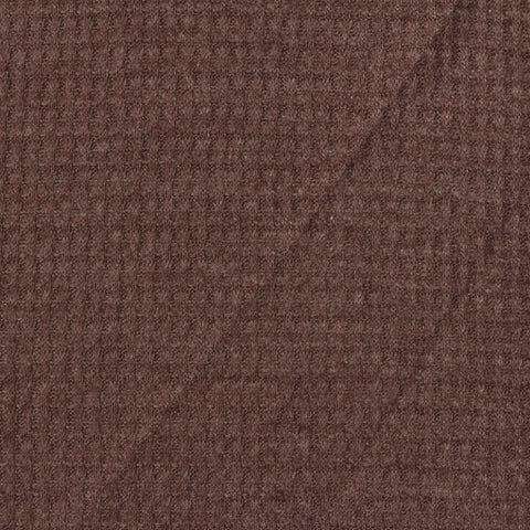 Polyester Viscose Waffle Knit Fabric, 185 gsm, 170 cm — Brown