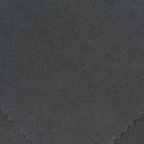 Polyester Stretch Sateen Fabric, 240 gsm — Black