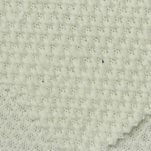 Cream Tone-on-Tone Chunky Knit, Cotton-Poly, 440 gsm