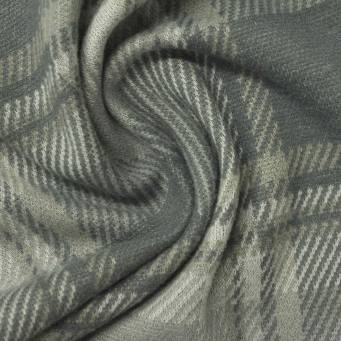 Grey Plaid Jacquard, Polyester, 250 gsm