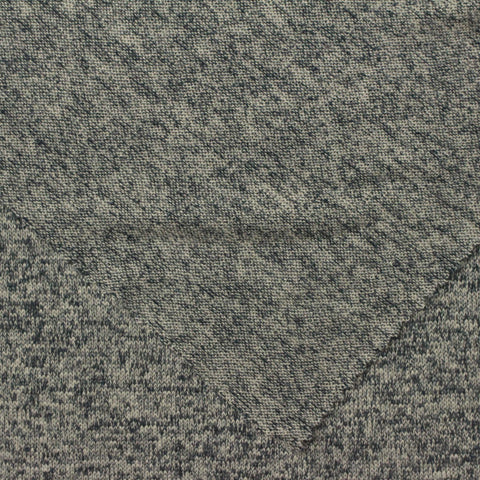 Dark Grey Marl Chunky Knit, Viscose-Poly, 210 gsm, 175 cm