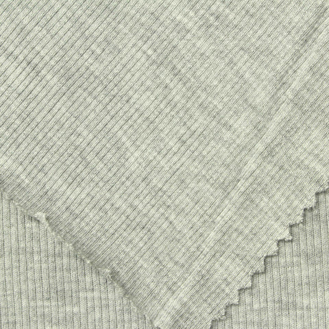Grey Heather Rib Knit, Viscose