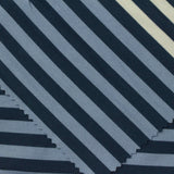 Dark Blue Horizontal-Stripe Ponte Knit, Poly-Viscose — photo 1