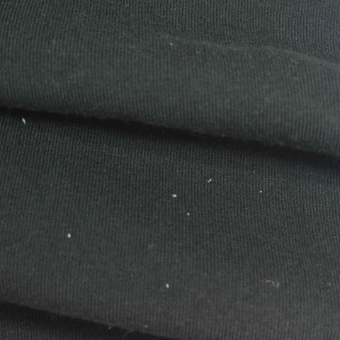 Cotton Polyester Jersey Knit Fabric, 240 gsm, 170 cm — Black