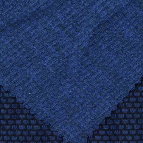 Dark Blue Squares Jacquard, Polyester